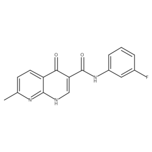 N-(3-fluorophenyl)-7-methyl-4-oxo-1,4-dihydro-1,8-naphthyridine-3-carboxamide结构式