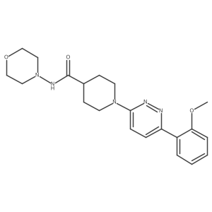 1-(6-(2-methoxyphenyl)pyridazin-3-yl)-N-morpholinopiperidine-4-carboxamide结构式