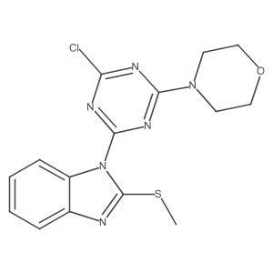 1-[4-chloro-6-(4-morpholinyl)-1,3,5-triazin-2-yl]-2-(methylsulfanyl)-1H-benzimidazole Structure