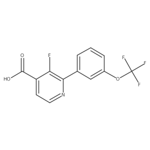 3-Fluoro-2-(3-(trifluoromethoxy)phenyl)isonicotinic acid结构式
