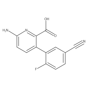 6-Amino-3-(5-cyano-2-fluorophenyl)picolinic acid Structure