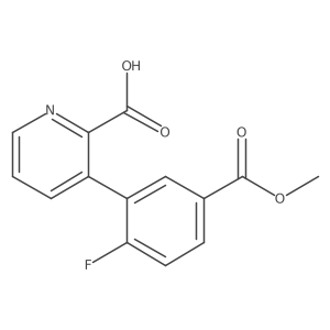 3-(2-Fluoro-5-methoxycarbonylphenyl)picolinic acid结构式