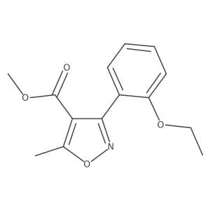 Methyl 3-(2-ethoxyphenyl)-5-methylisoxazole-4-carboxylate结构式