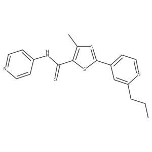 4-methyl-2-(2-propylpyridin-4-yl)-N-(pyridin-4-yl)-1,3-thiazole-5-carboxamide结构式