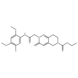 ethyl 2-{2-[(5-chloro-2,4-dimethoxyphenyl)amino]-2-oxoethyl}-3-oxo-3,5,7,8-tetrahydropyrido[4,3-c]pyridazine-6(2H)-carboxylate Structure