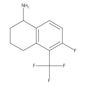 (S)-6-fluoro-5-(trifluoromethyl)-1,2,3,4-tetrahydronaphthalen-1-amine结构式