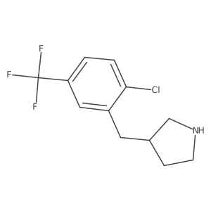 3-{[2-Chloro-5-(trifluoromethyl)phenyl]methyl}pyrrolidine结构式
