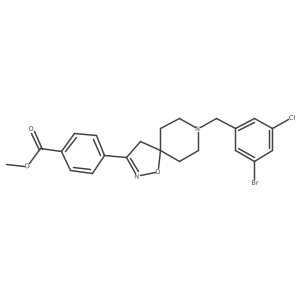 Methyl 4-[8-(5-bromo-3-chlorobenzyl)-1-oxa-2,8-diazaspiro[4.5]dec-2-en-3-yl]benzoate Structure