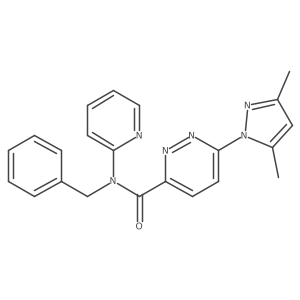 N-benzyl-6-(3,5-dimethyl-1H-pyrazol-1-yl)-N-(pyridin-2-yl)pyridazine-3-carboxamide Structure