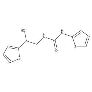 1-(2-Hydroxy-2-(thiophen-2-yl)ethyl)-3-(thiophen-2-yl)urea结构式