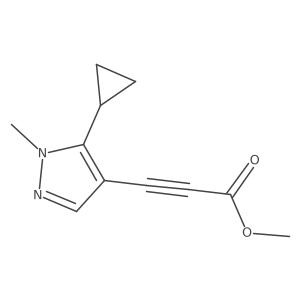 Methyl 3-(5-cyclopropyl-1-methyl-1H-pyrazol-4-yl)propiolate结构式