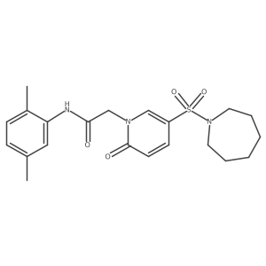 2-[5-(azepane-1-sulfonyl)-2-oxo-1,2-dihydropyridin-1-yl]-N-(2,5-dimethylphenyl)acetamide Structure
