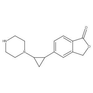 5-[2-(piperazin-1-yl)cyclopropyl]-2-benzofuran-1(3H)-one结构式