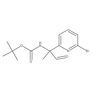 tert-butyl N-[2-(6-bromopyridin-2-yl)-1-oxopropan-2-yl]carbamate Structure