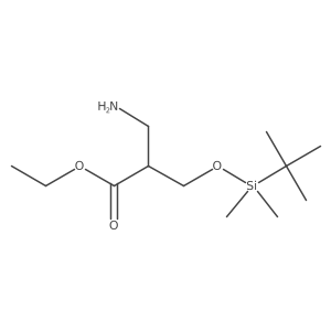 Ethyl 2-(aminomethyl)-3-[tert-butyl(dimethyl)silyl]oxypropanoate结构式