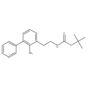 Carbamic acid, N-[2-[2-amino-3-(3-pyridinyl)phenyl]ethyl]-, 1,1-dimethylethyl ester Structure