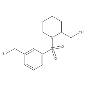 (1-((3-(Bromomethyl)phenyl)sulfonyl)piperidin-2-yl)methanol结构式