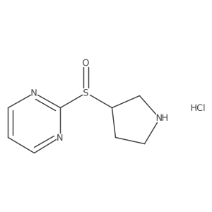 2-(Pyrrolidin-3-ylsulfinyl)pyrimidine hydrochloride Structure