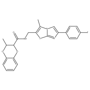 N-((6-(4-fluorophenyl)-3-methylimidazo[2,1-b]thiazol-2-yl)methyl)-3-methyl-2,3-dihydrobenzo[b][1,4]dioxine-2-carboxamide Structure