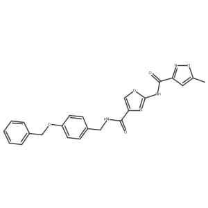 N-(4-((4-(benzyloxy)benzyl)carbamoyl)oxazol-2-yl)-5-methylisoxazole-3-carboxamide Structure