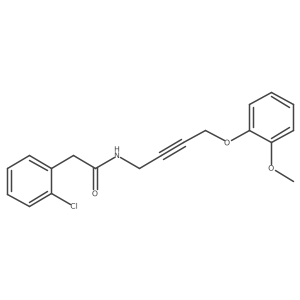 2-(2-chlorophenyl)-N-(4-(2-methoxyphenoxy)but-2-yn-1-yl)acetamide结构式
