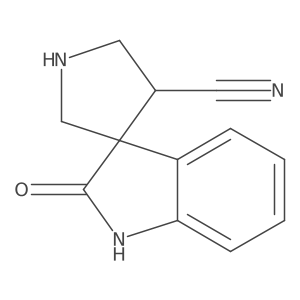 2-Oxo-1,2-dihydrospiro[indole-3,3'-pyrrolidine]-4'-carbonitrile Structure