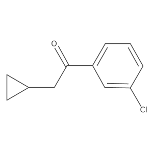 1-(3-Chlorophenyl)-2-cyclopropylethan-1-one结构式