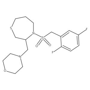 4-((4-((2,5-Difluorobenzyl)sulfonyl)-1,4-thiazepan-3-yl)methyl)morpholine Structure