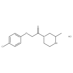 1-[(4-Chlorophenoxy)acetyl]-3-methylpiperazine hydrochloride Structure