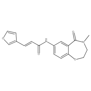 (E)-3-(furan-3-yl)-N-(4-methyl-5-oxo-2,3,4,5-tetrahydrobenzo[f][1,4]oxazepin-7-yl)acrylamide Structure