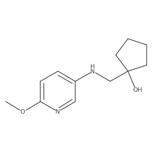 1-(((6-Methoxypyridin-3-yl)amino)methyl)cyclopentan-1-ol Structure