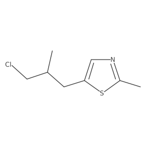5-(3-Chloro-2-methylpropyl)-2-methyl-1,3-thiazole结构式