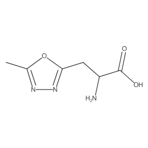 2-Amino-3-(5-methyl-1,3,4-oxadiazol-2-yl)propanoic acid Structure