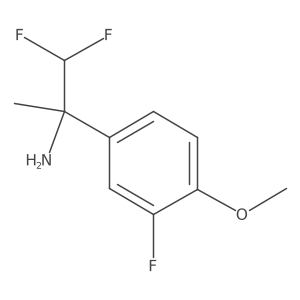 1,1-Difluoro-2-(3-fluoro-4-methoxyphenyl)propan-2-amine结构式
