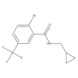 2-Bromo-N-(cyclopropylmethyl)-5-(trifluoromethyl)benzamide结构式