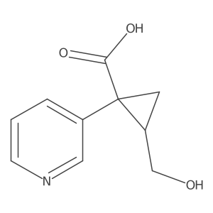 2-(Hydroxymethyl)-1-(pyridin-3-yl)cyclopropane-1-carboxylic acid Structure