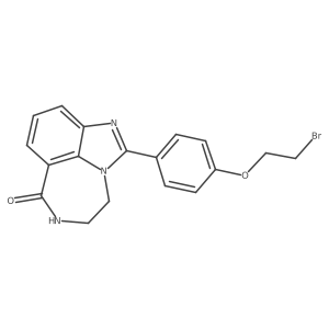 Imidazo[4,5,1-jk][1,4]benzodiazepin-7(4H)-one, 2-[4-(2-bromoethoxy)phenyl]-5,6-dihydro-结构式