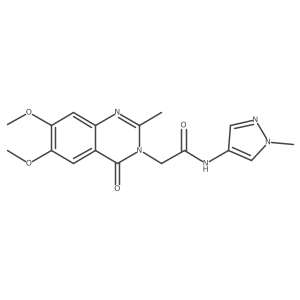 2-(6,7-dimethoxy-2-methyl-4-oxoquinazolin-3(4H)-yl)-N-(1-methyl-1H-pyrazol-4-yl)acetamide Structure