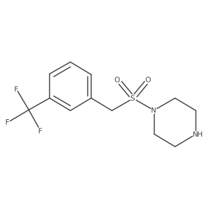 1-((3-(Trifluoromethyl)benzyl)sulfonyl)piperazine结构式