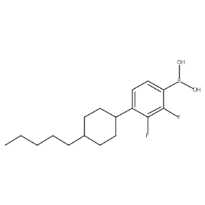 (2,3-Difluoro-4-(trans-4-pentylcyclohexyl)phenyl)boronic acid Structure