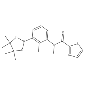 N-methyl-N-(2-methyl-3-(4,4,5,5-tetramethyl-1,3,2-dioxaborolan-2-yl)phenyl)thiazole-2-carboxamide Structure