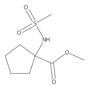 Methyl1-(methylsulfonamido)cyclopentanecarboxylate结构式