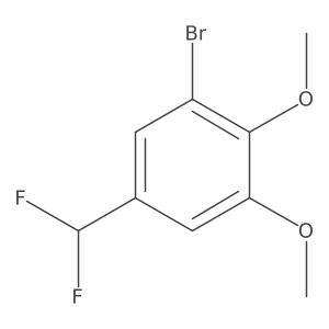 1-Bromo-5-(difluoromethyl)-2,3-dimethoxybenzene结构式