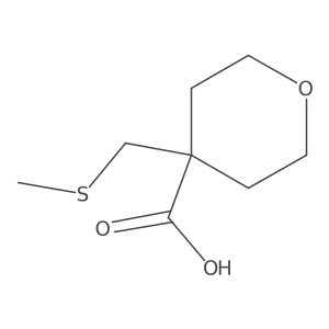 4-(Methylsulfanylmethyl)oxane-4-carboxylic acid Structure