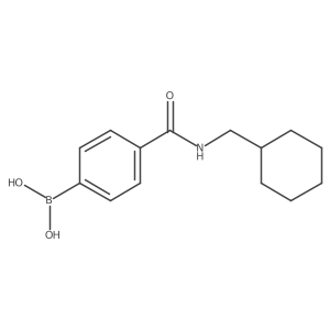 (4-((Cyclohexylmethyl)carbamoyl)phenyl)boronic acid结构式