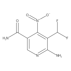 6-Amino-5-(difluoromethyl)-4-nitronicotinamide结构式