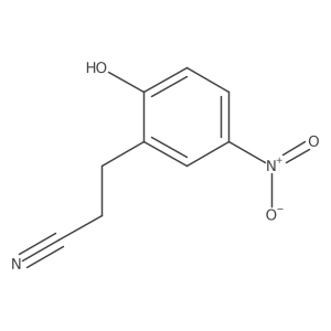 3-(2-Hydroxy-5-nitrophenyl)propanenitrile结构式
