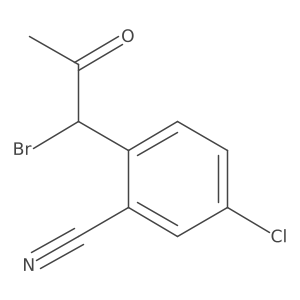 2-(1-Bromo-2-oxopropyl)-5-chlorobenzonitrile结构式
