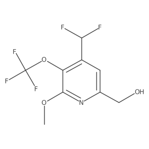 (4-(Difluoromethyl)-6-methoxy-5-(trifluoromethoxy)pyridin-2-yl)methanol Structure