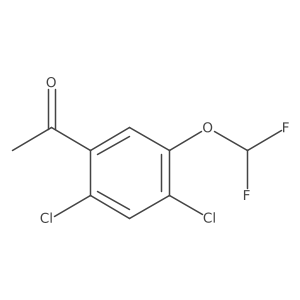 2',4'-Dichloro-5'-(difluoromethoxy)acetophenone Structure